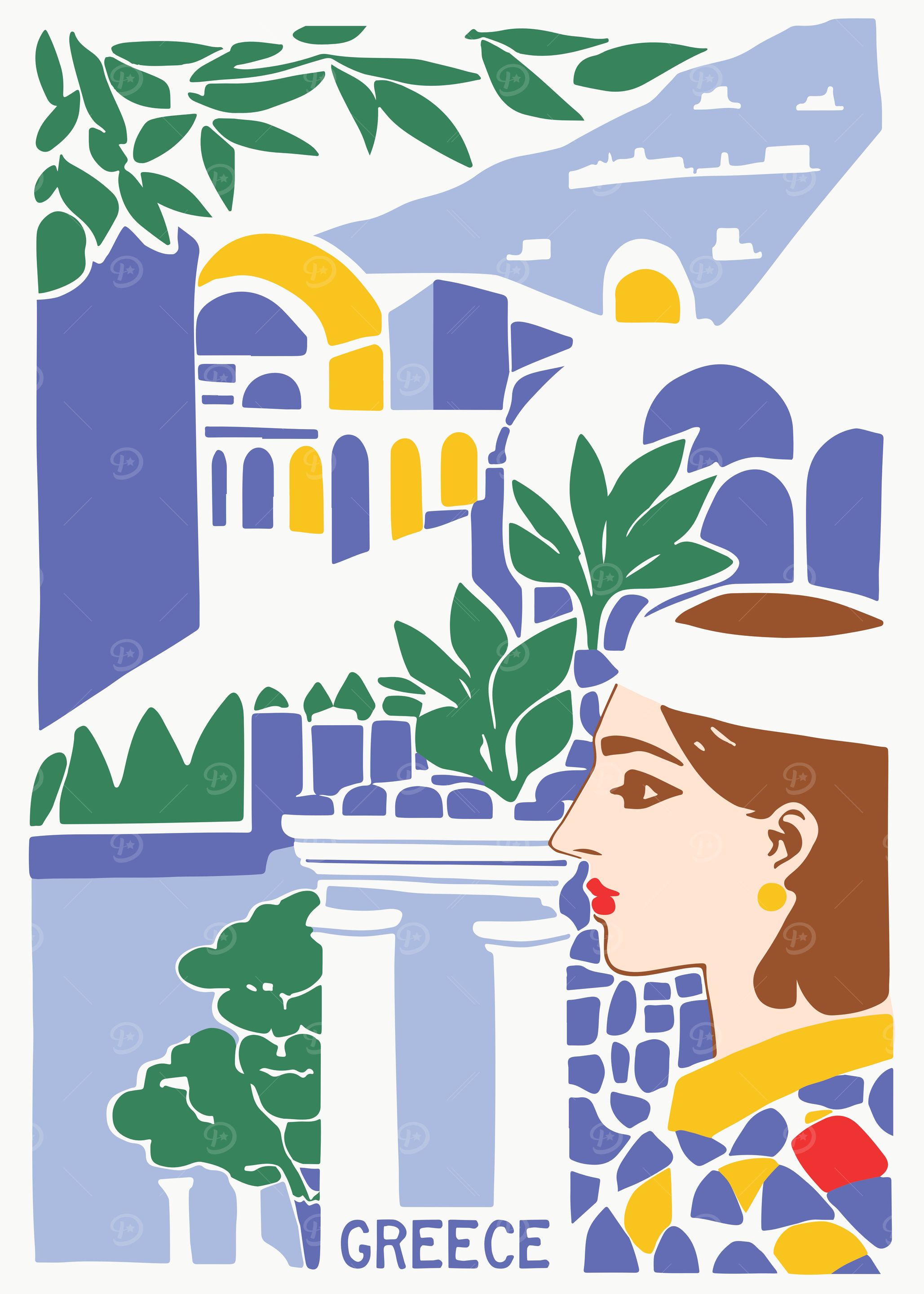 Greece Travel Poster