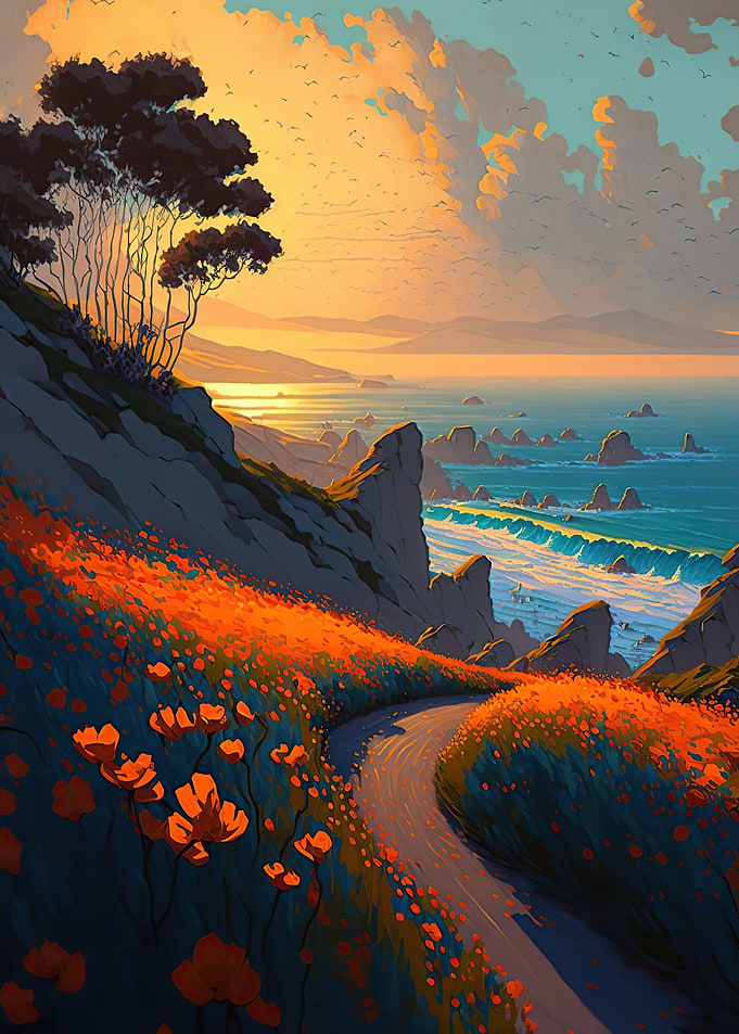 Coastal hills landscape