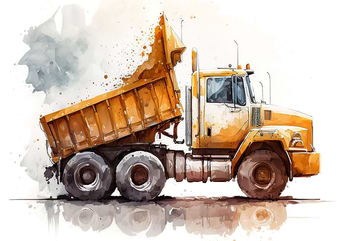 Watercolor truck