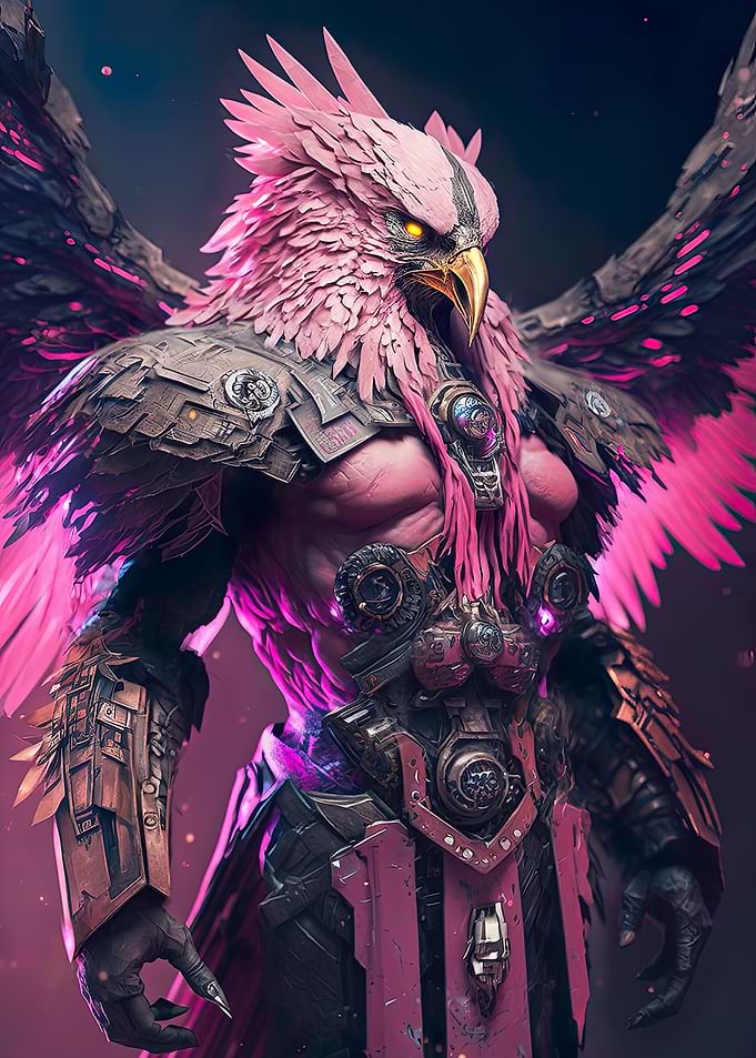 Pink Bird of the Sky