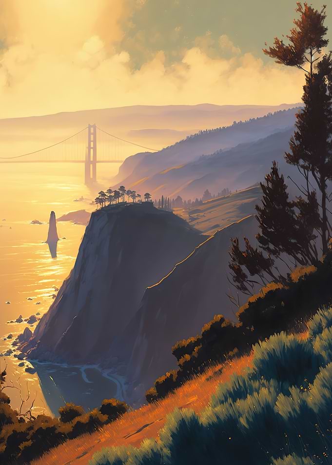 Coastal hills landscape