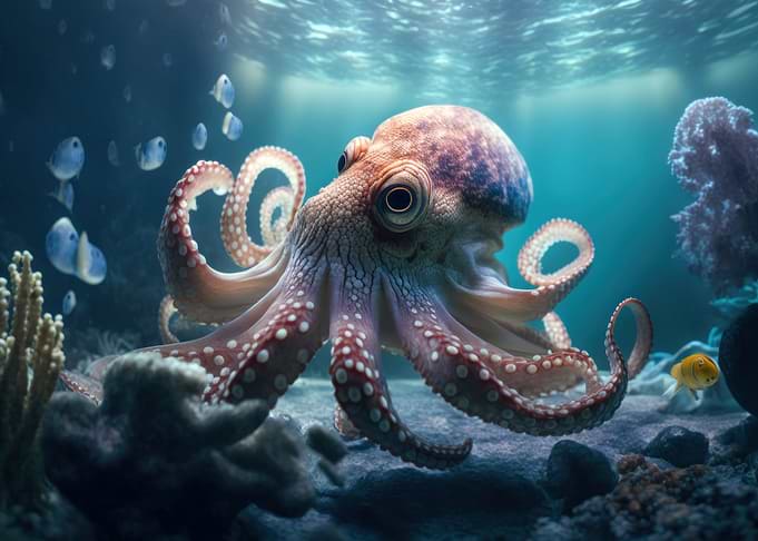 Octopus squirming