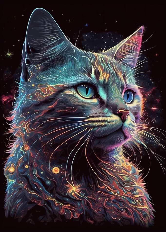 Psychedelic Cat