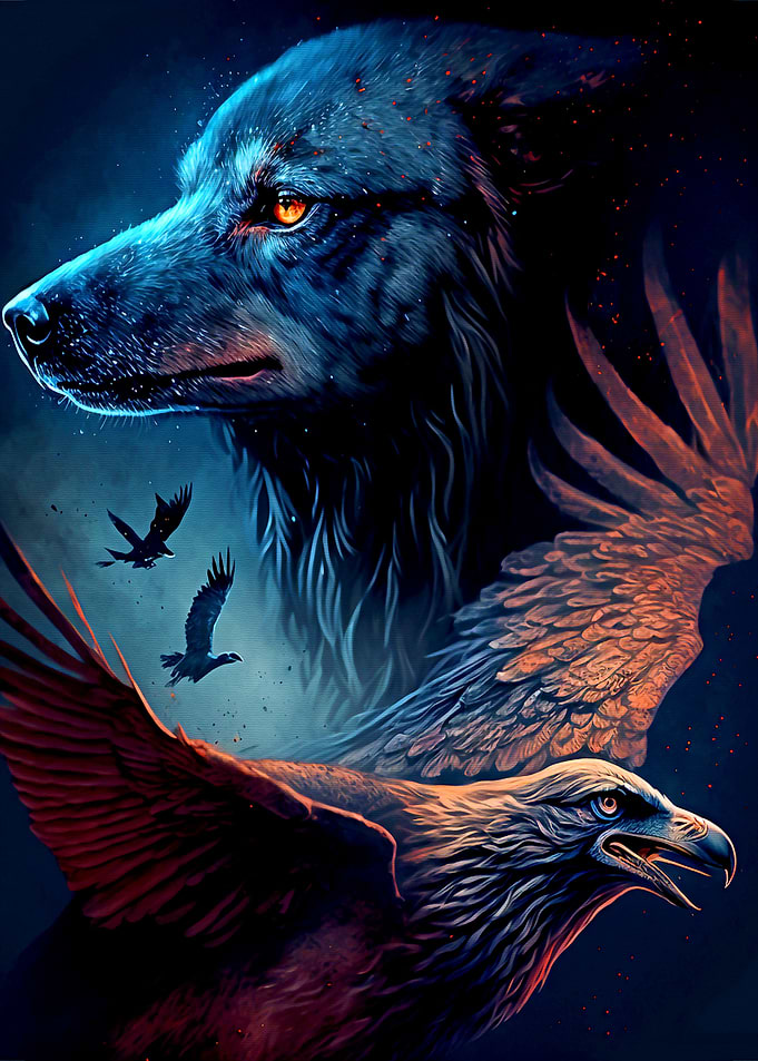 Wolf and Eagle