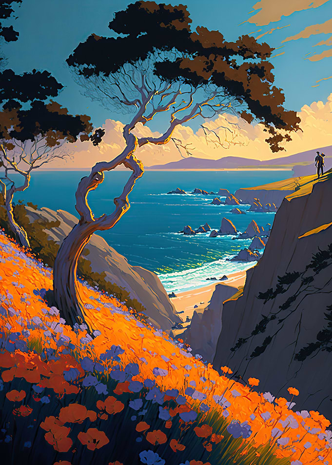 Coastal hills landscape