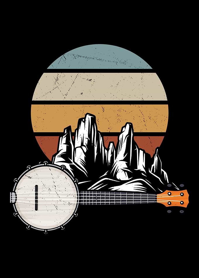 Retro Banjo Mountain