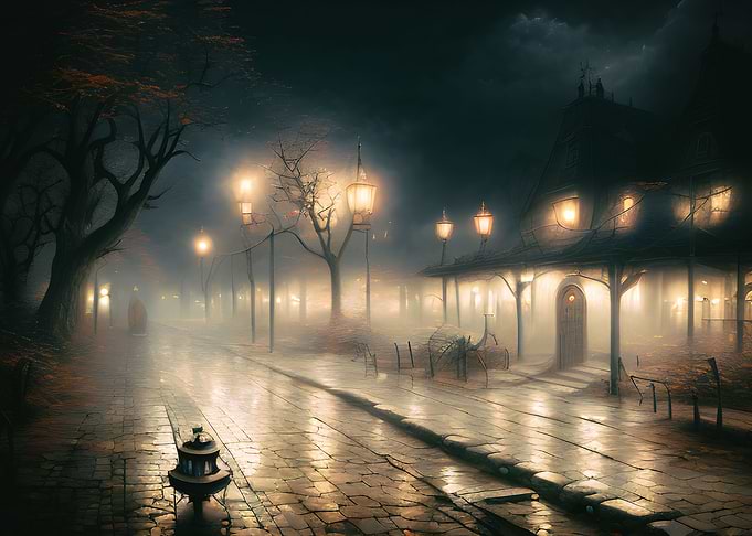 Dark alley in the city