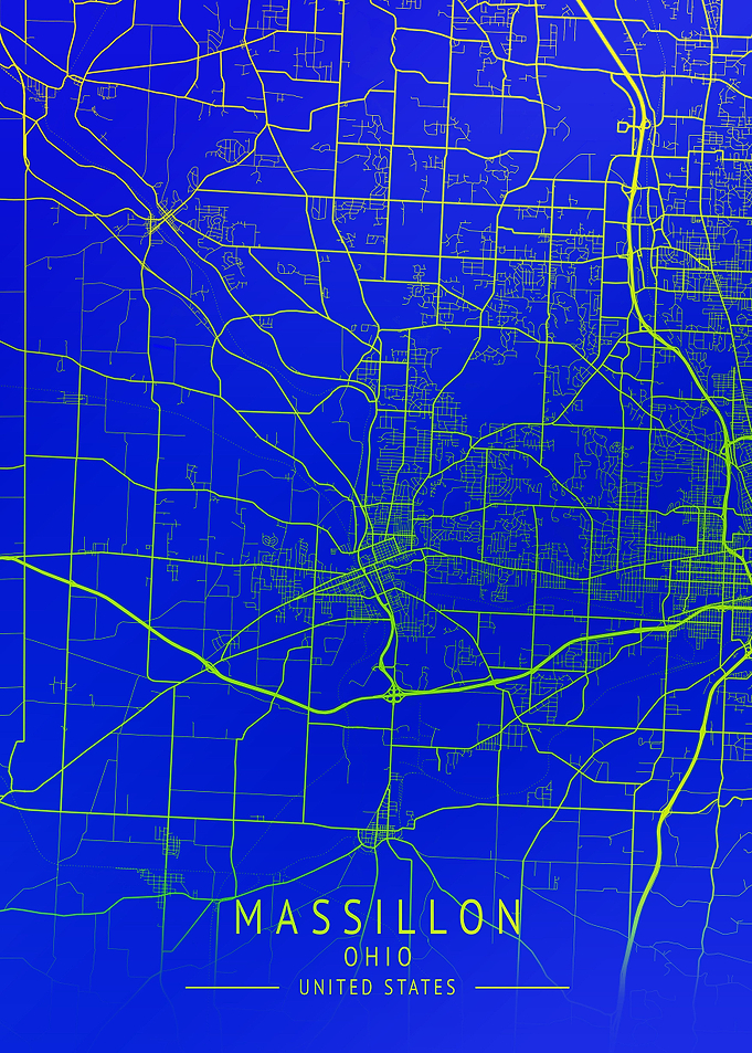 Massillon USA City Map