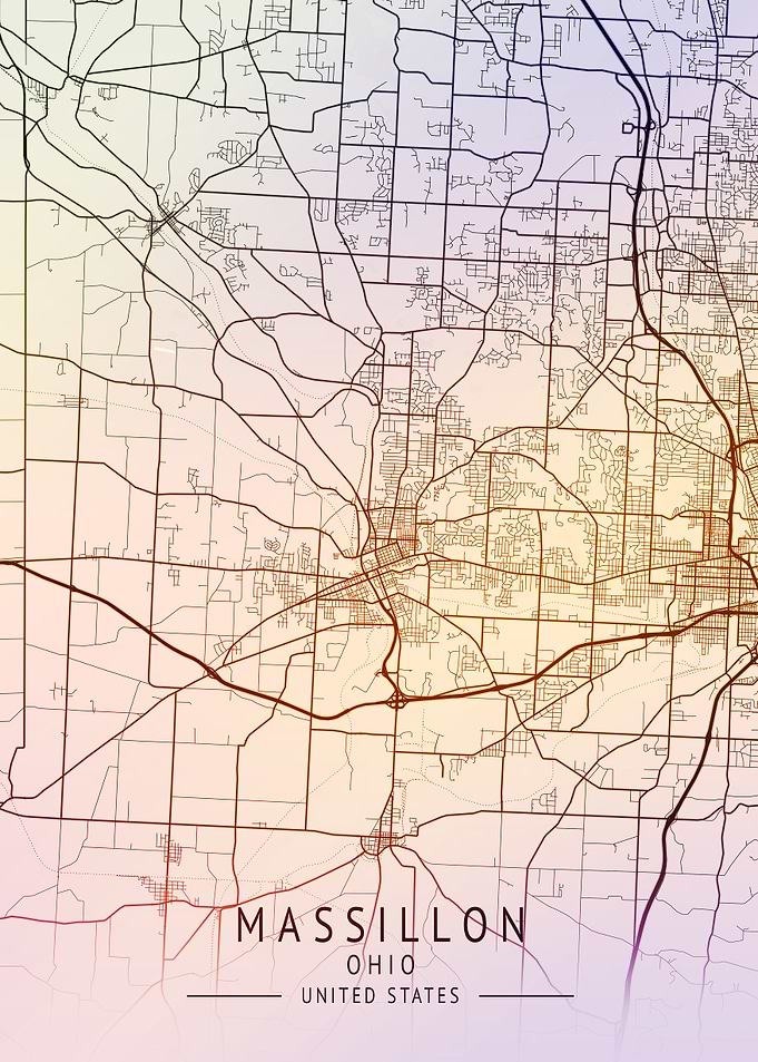 Massillon USA City Map