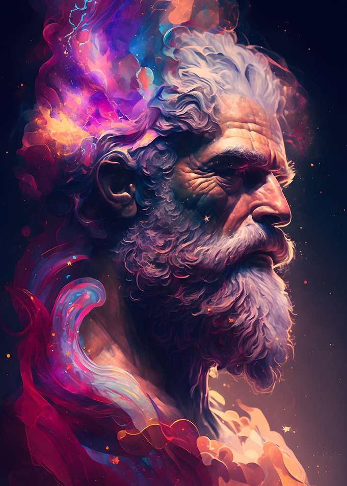 Space God looking at Earth