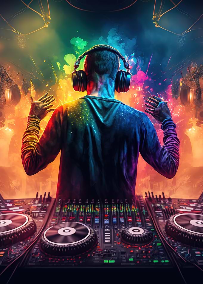 Neon dj