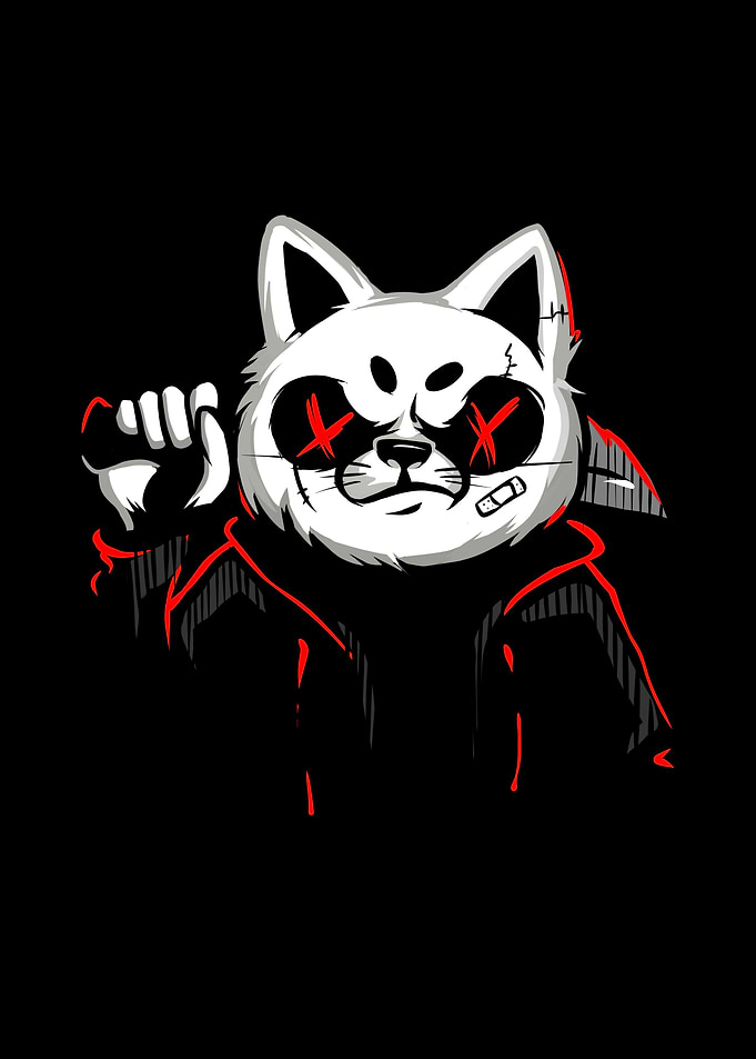 Panda with Red eye