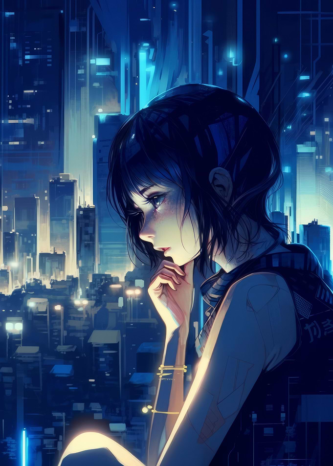 Cyberpunk beutiful girl