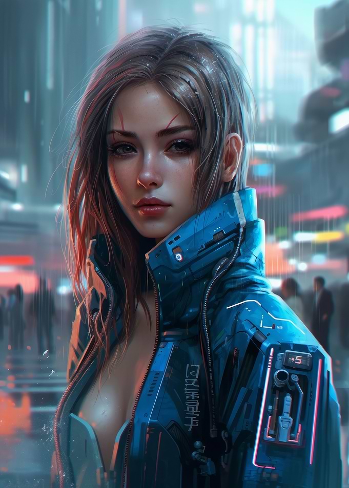 Cyberpunk beutiful girl