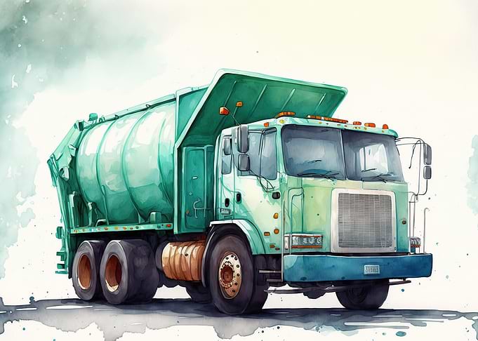 Watercolor truck