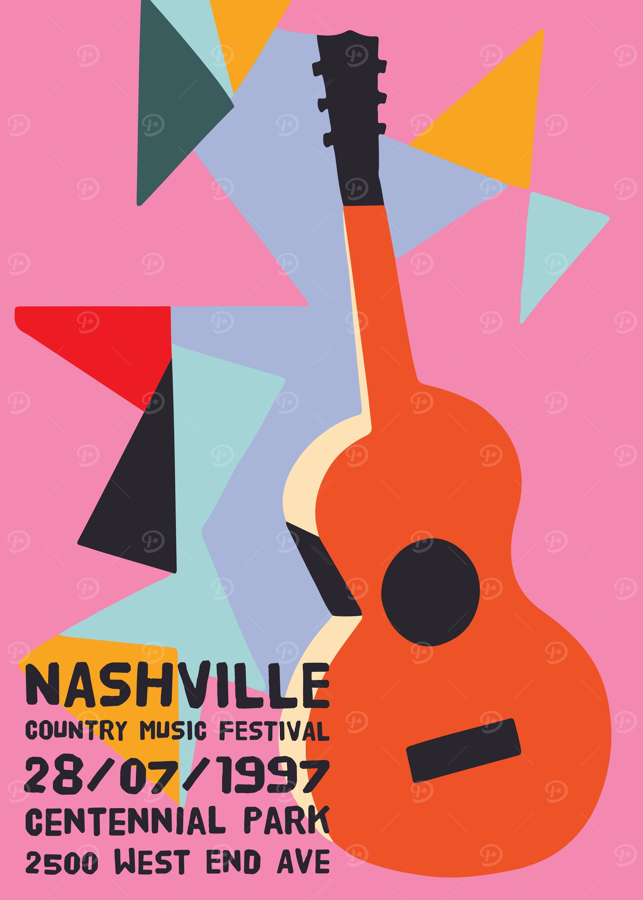 Colorful Country Music Art