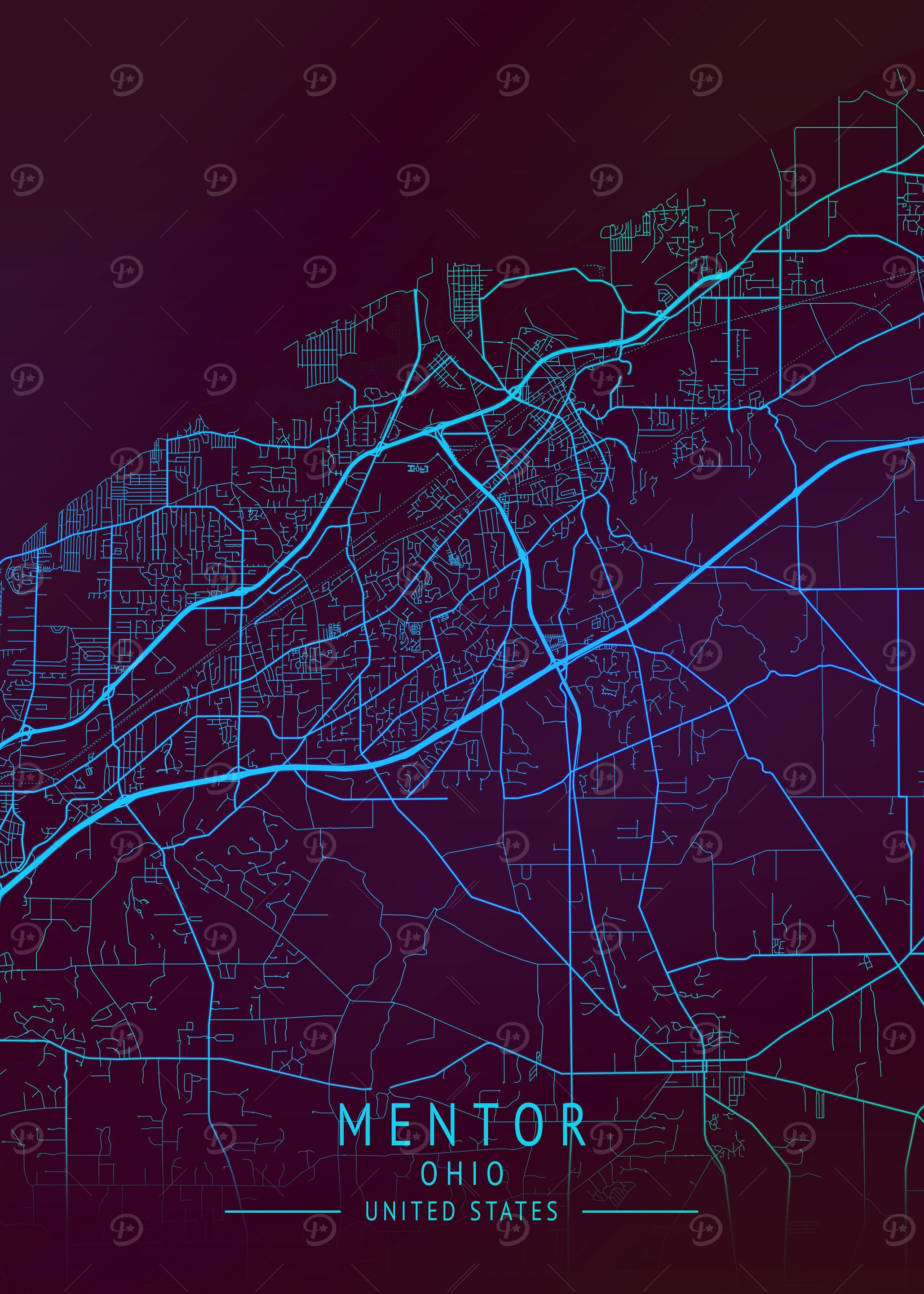 Mentor USA City Map