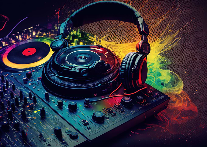Neon dj