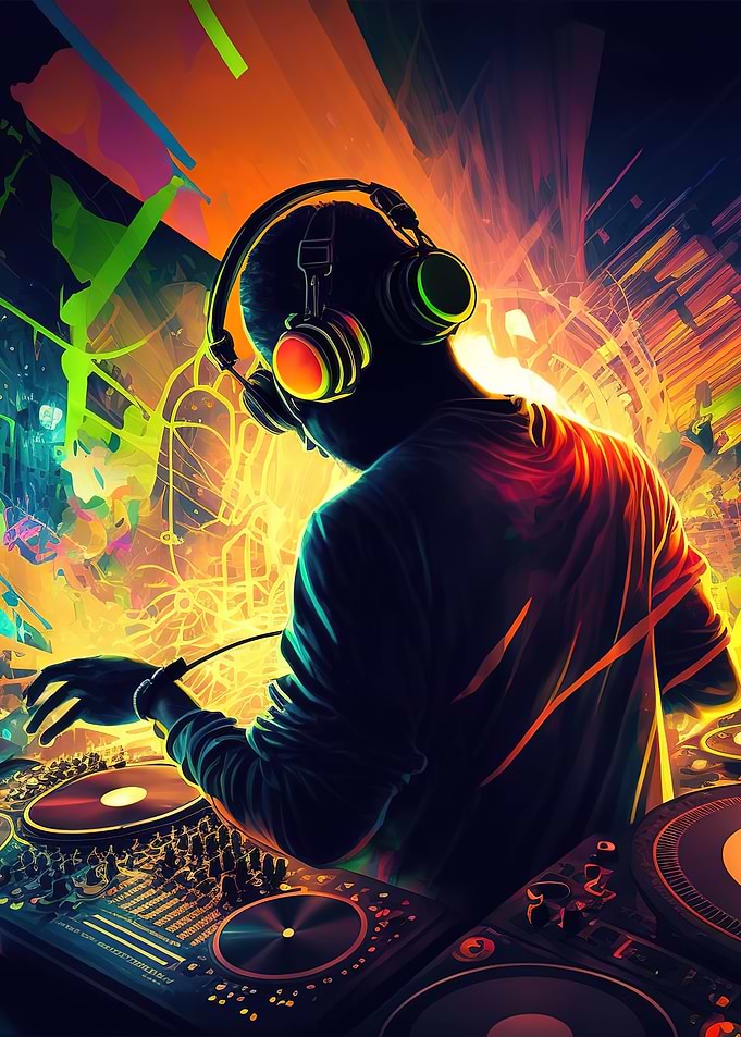 Neon dj