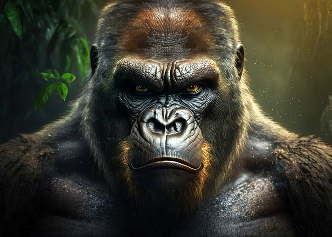 Portrait adult gorilla