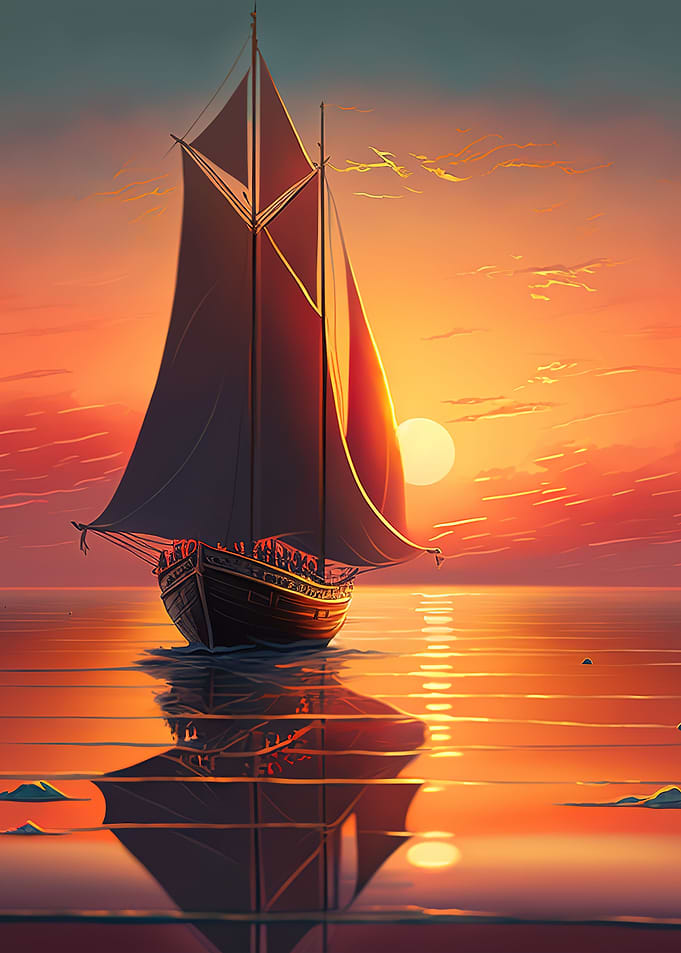 boat sunset