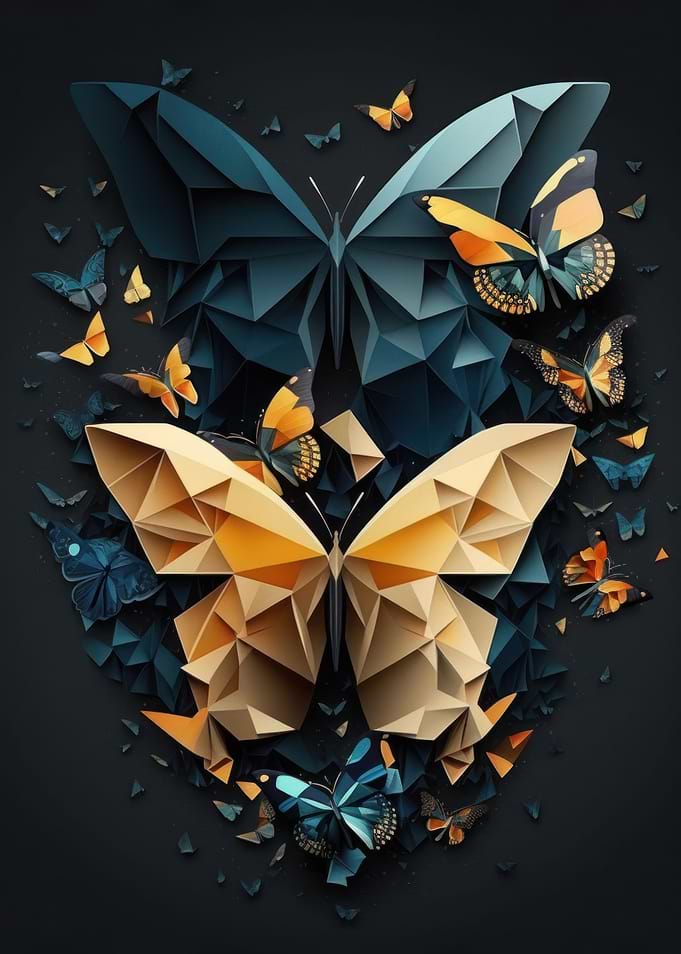 Abstract Butterfly Design