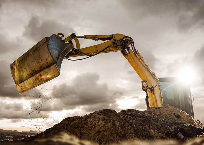 Excavator At Work