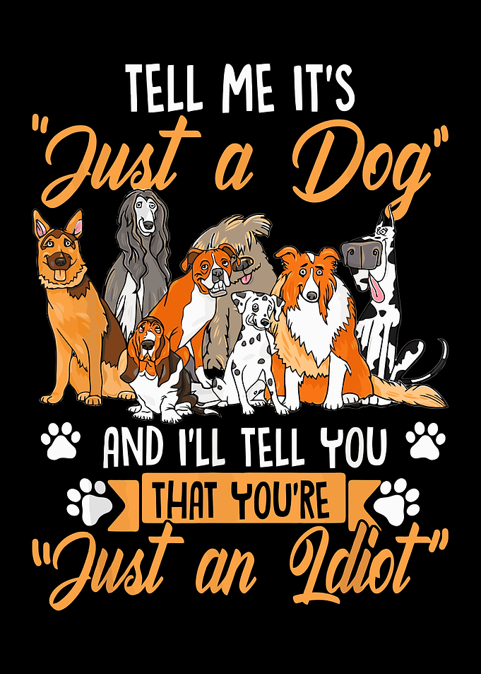 dog motif with dog saying