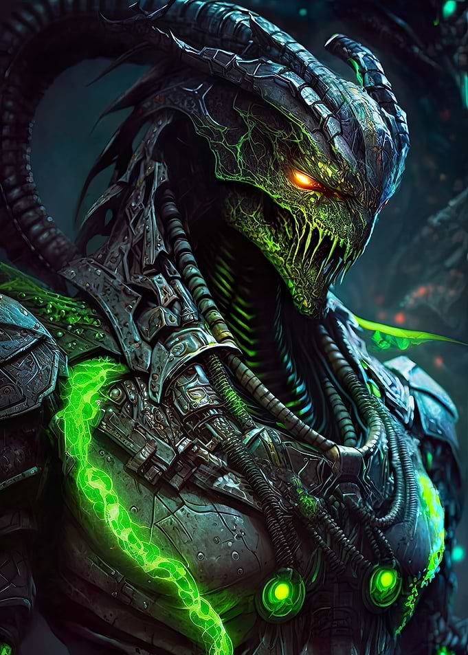 Green Alien Warrior