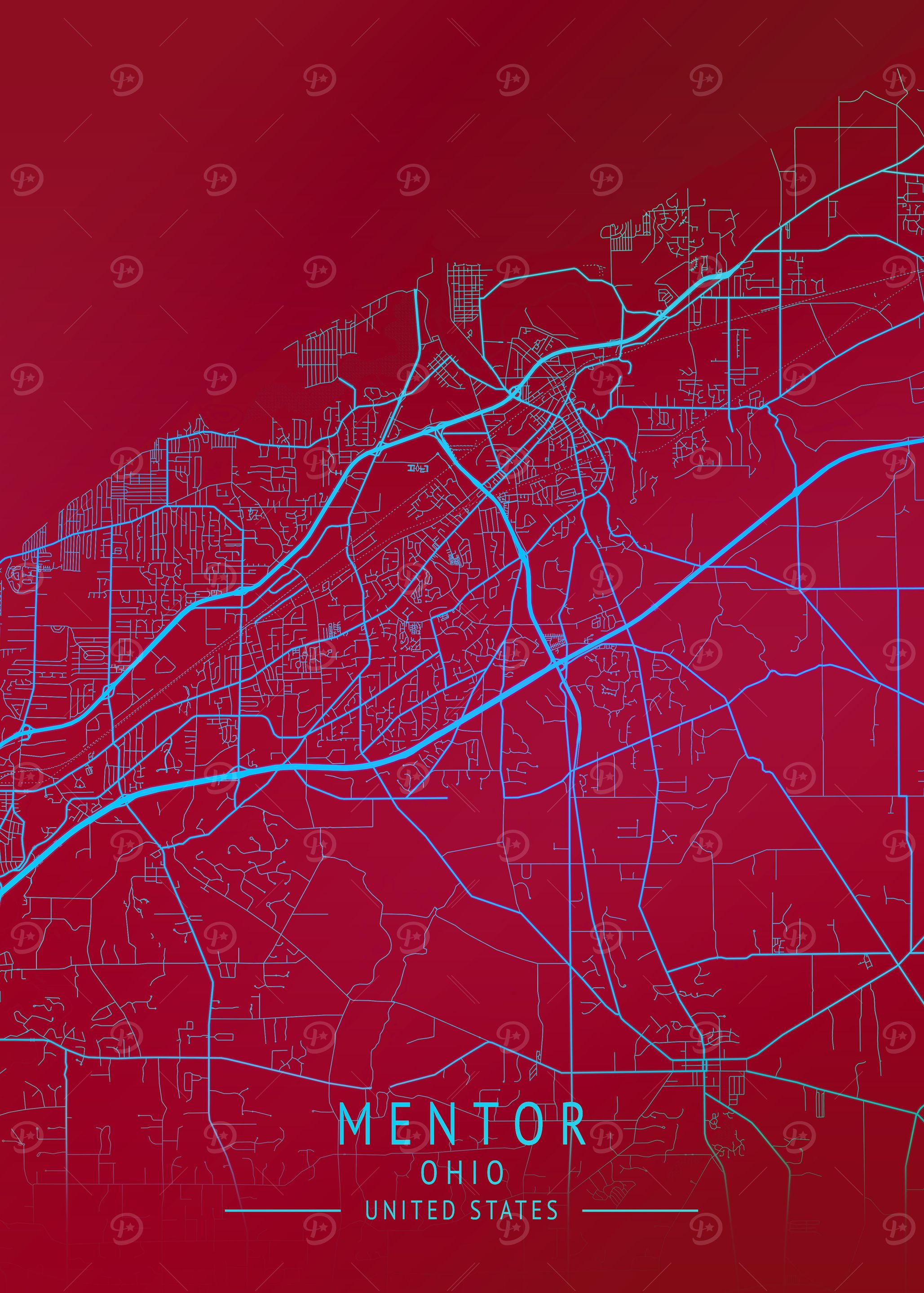 Mentor USA City Map