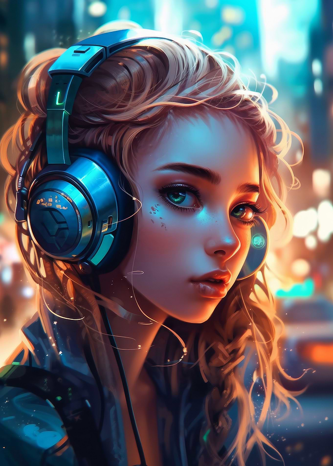 Cyberpunk beutiful girl