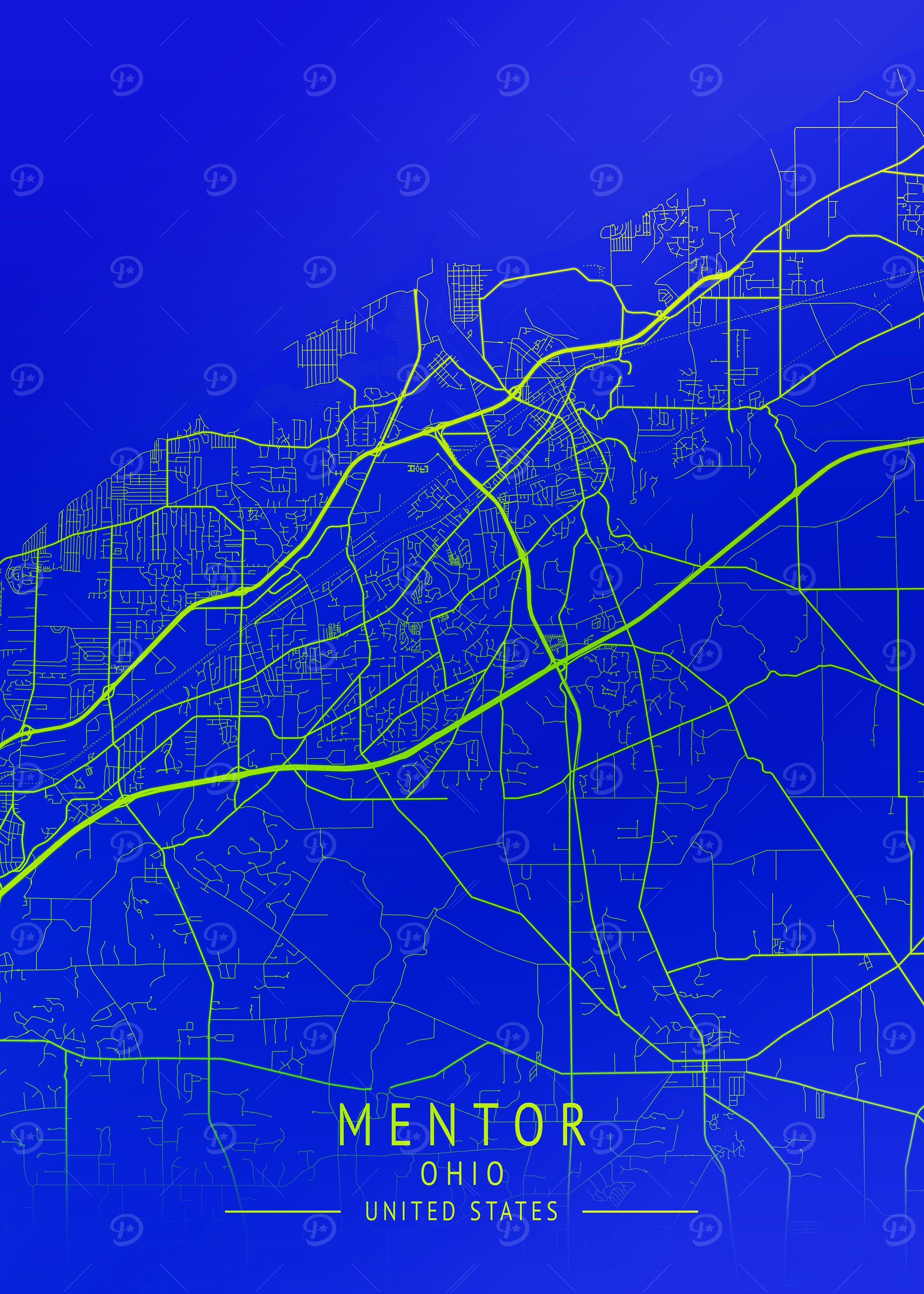 Mentor USA City Map