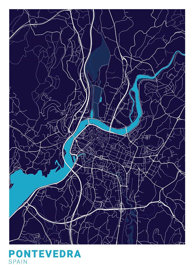 Pontevedra City Map
