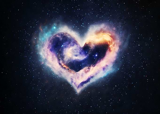 Heartshaped galaxy stars