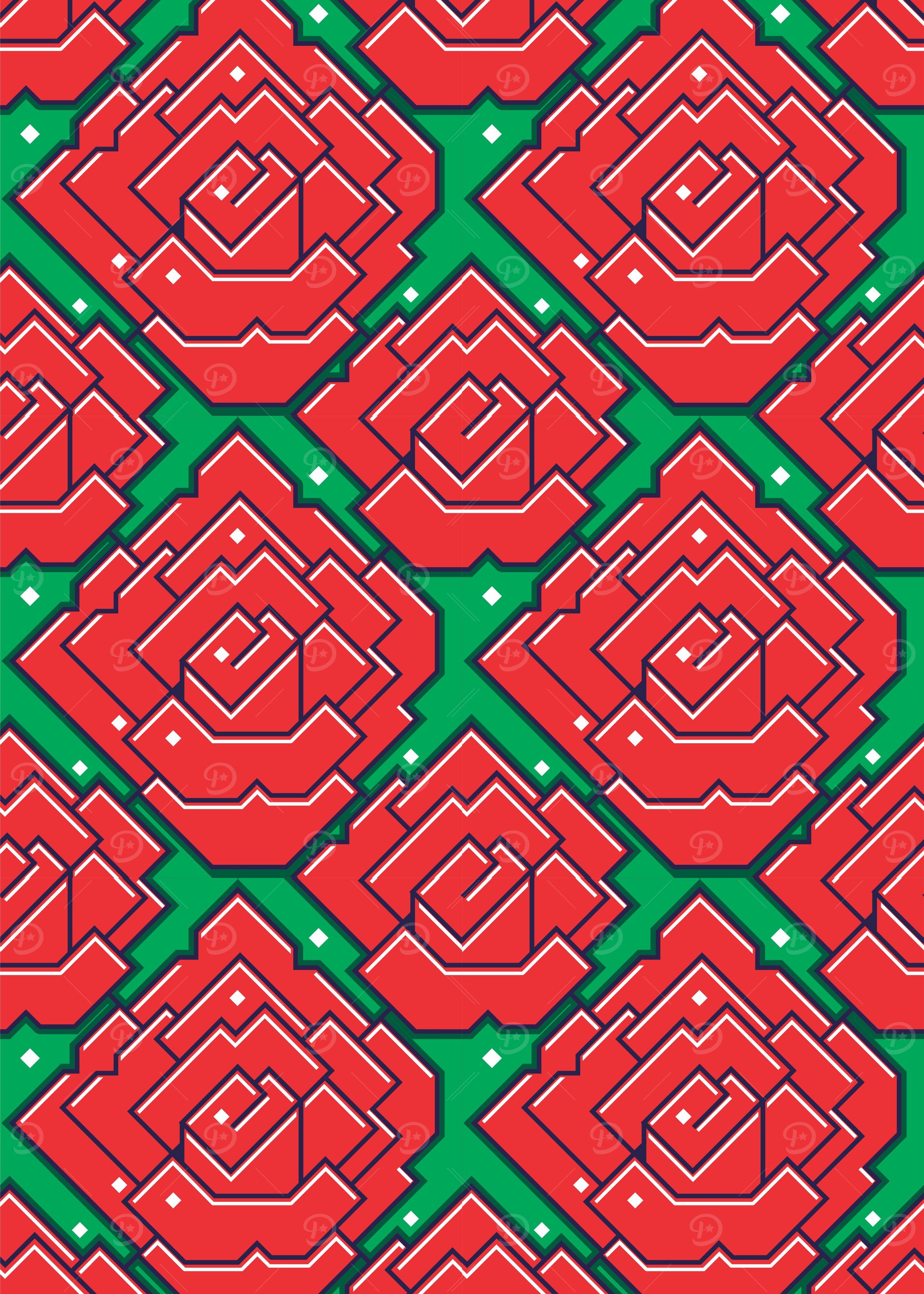 SQUARE ROSE PATTERN