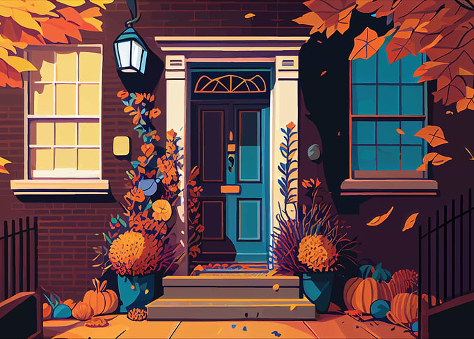 front door of house yard