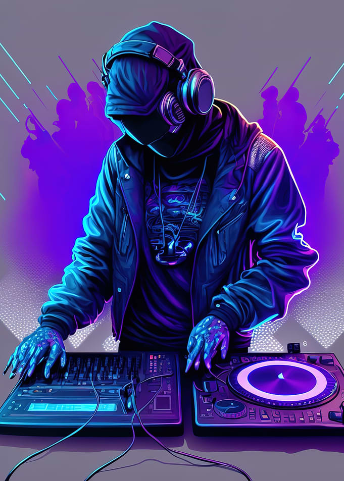 Neon dj