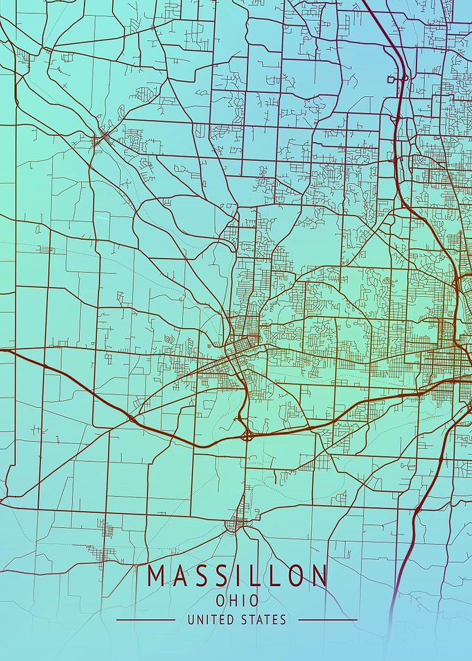 Massillon USA City Map