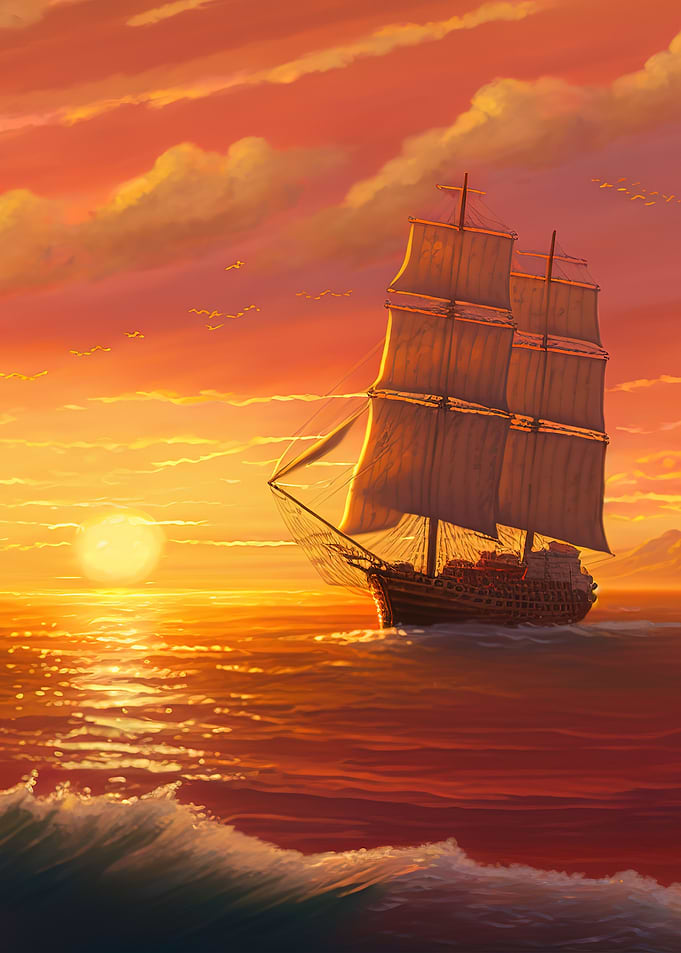 boat sunset