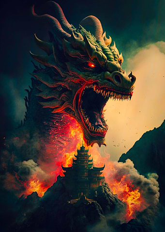 Chinese temple dragon