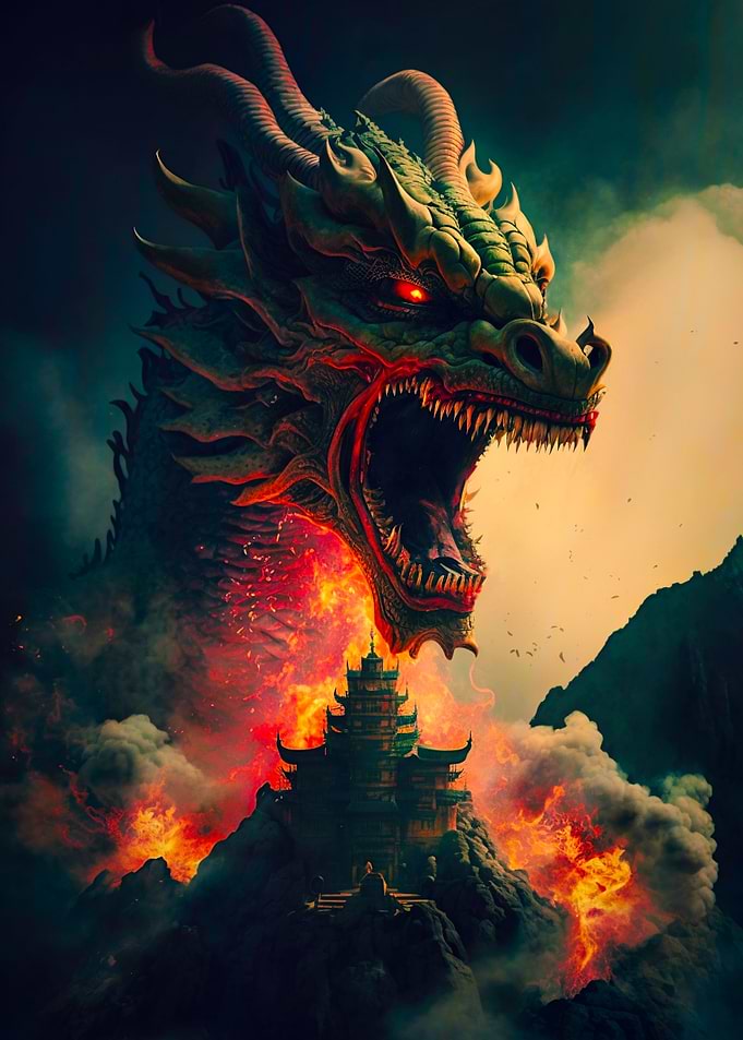 Chinese temple dragon