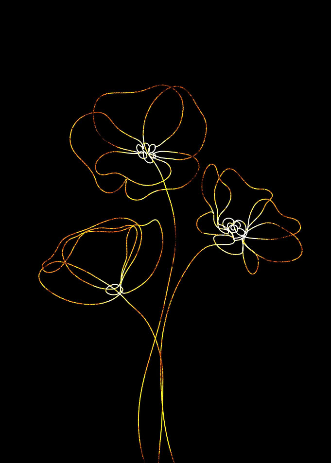 Burning gold natur