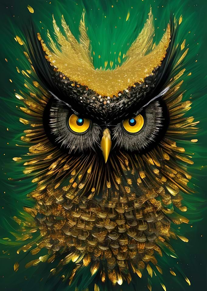 Abstract Owl Art