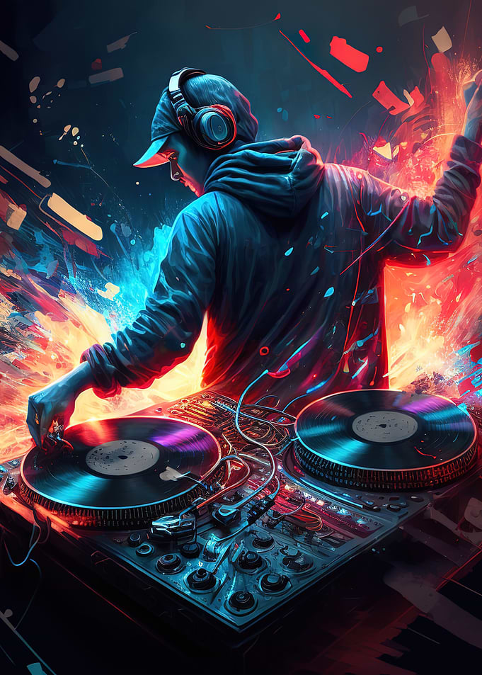 Neon dj