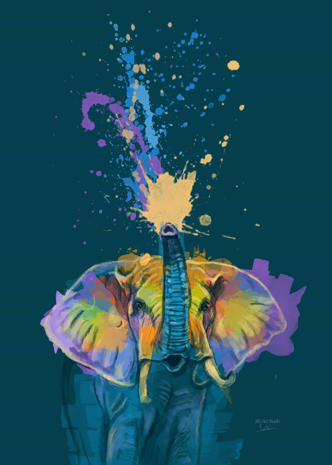 Elephant Full of Colors
