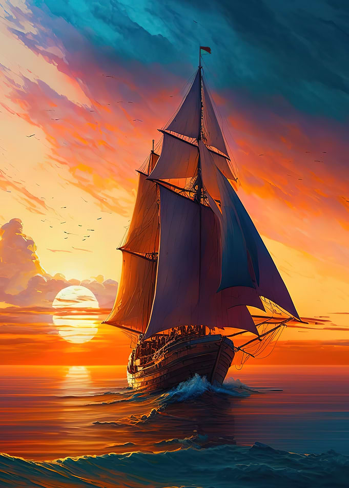 boat sunset