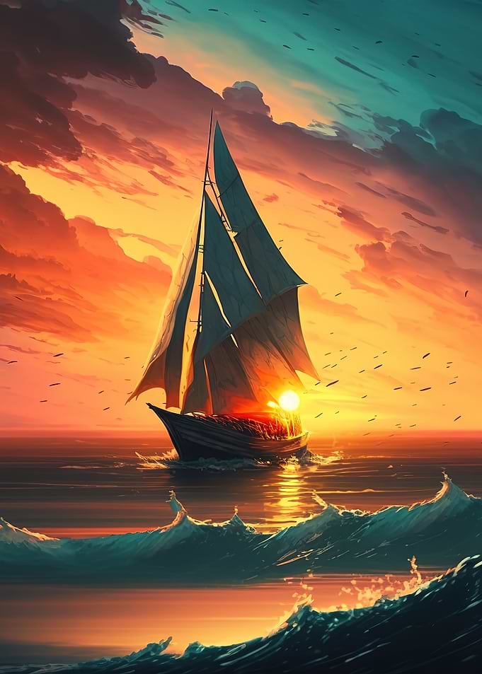 boat sunset