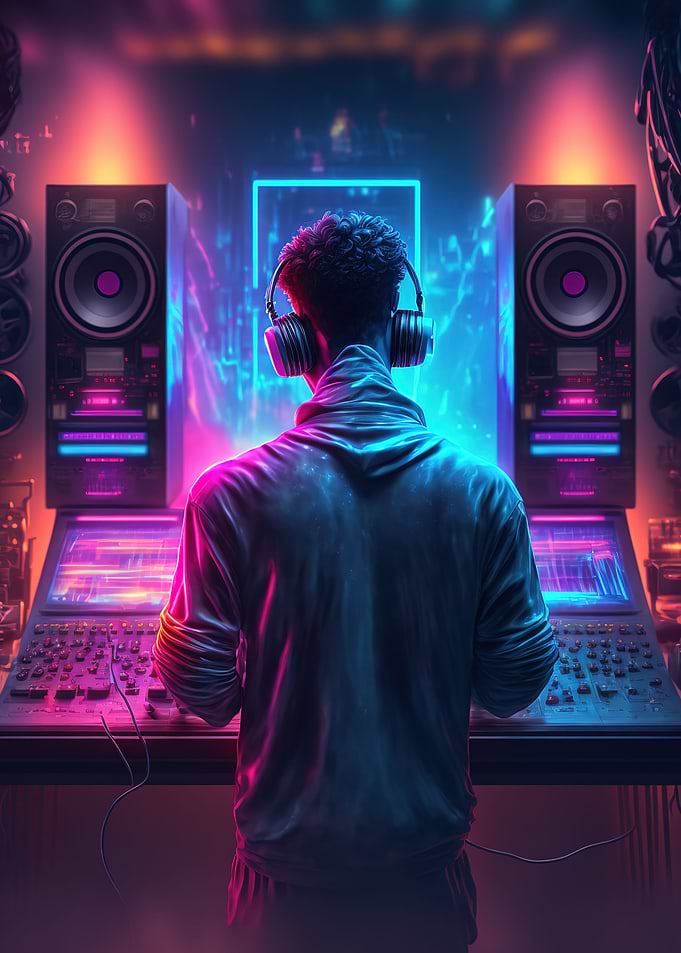 Neon dj