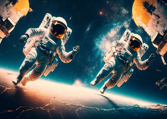 space with earth