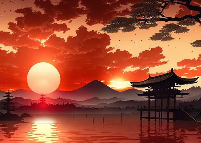 Beautiful Japan Sunset